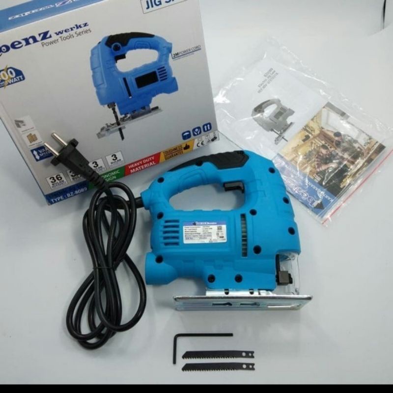 Mesin Gergaji Tangan Low Watt 400W Jigsaw Elektrik Potong Triplek Kayu