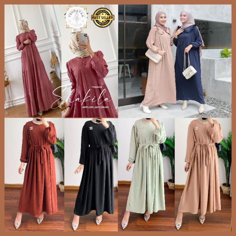 Shakila Gamis Crinkle Airflow Lady Crush Original