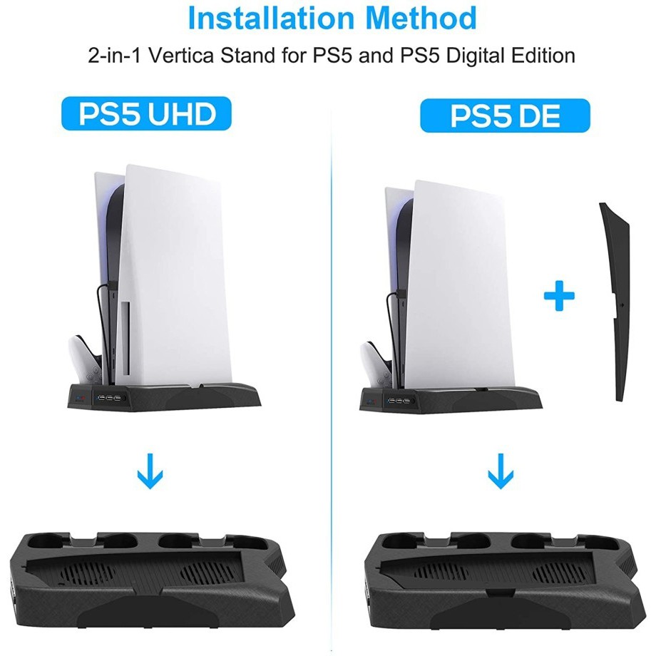 Kipas Cooling Fan PS5 / Rak Blu Ray Disc + Charging Stik KJH