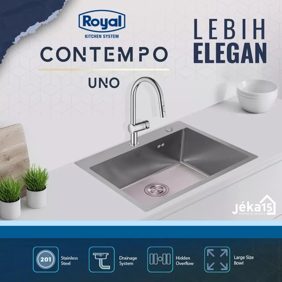 BAK CUCI PIRING STAINLESS | ROYAL CONTEMPO UNO | KITCHEN SINK