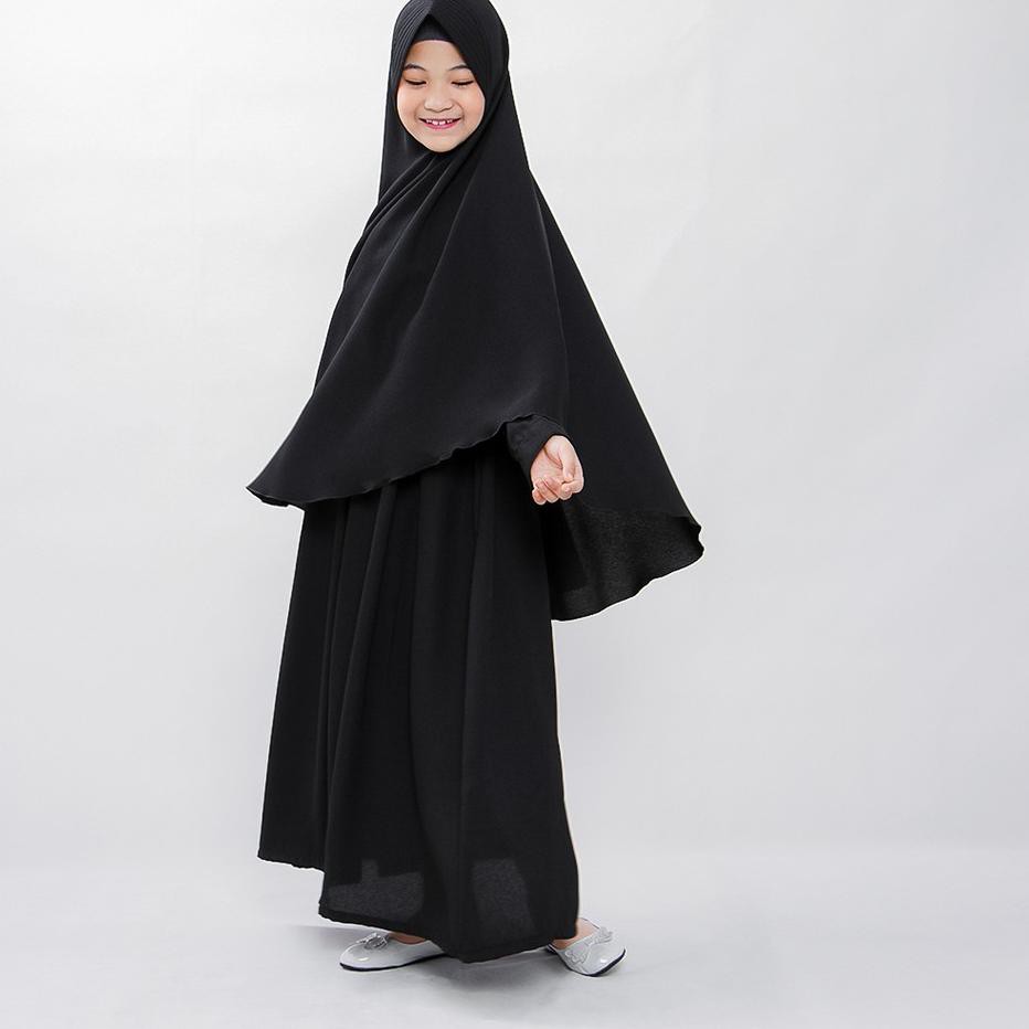 ♦ Bajuyuli Gamis Anak Syari Hitam ✶