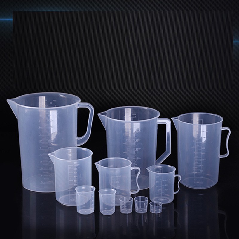 Gelas Ukur Plastik 50 100 250 500 1000 ml 1 liter Takar Measurement Cup Unik Murah Import Takaran-1