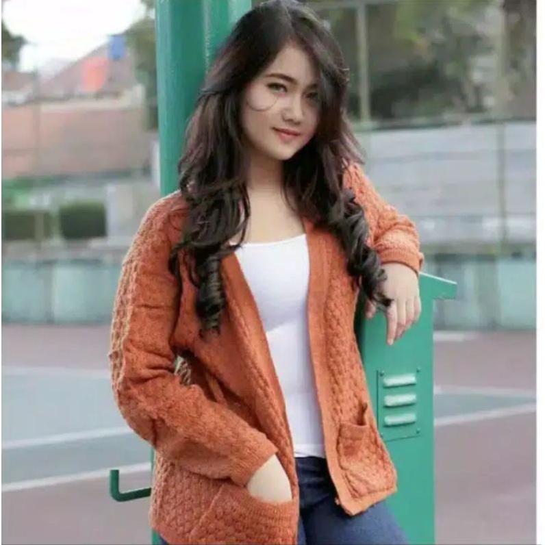 KARDYGAN POPCORN RAJUT PREMIUM M to Xl