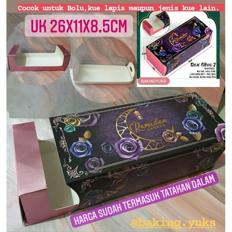 

BOX DUS PACKAGING IDUL FITRI/HAMPERS LEBARAN/26X11X8.5/BOX OLIVE 2