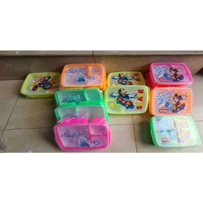 &lt;CJ&gt;&gt;lunch box tempat makan sekat 3