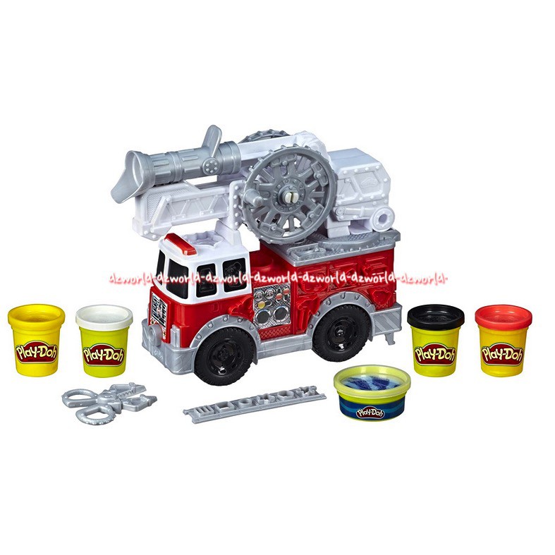 Play-doh Wheels Firetruck Mainan lilin Playdoh Mobil pemadam Kebakaran Blangwir