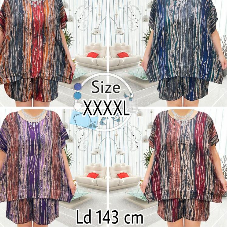 ☼ setelan baju celana wanita size jumbo setelan jumbo wanita setelan baju tidur jumbo one set rayon 