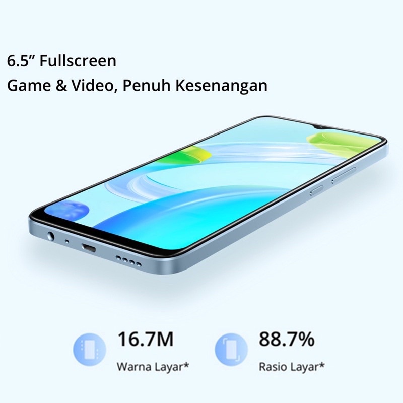 Realme C30 RAM 2GB ROM 32GB 4/64gb 6.5 inci 8MP AI Camera 100% Resmi