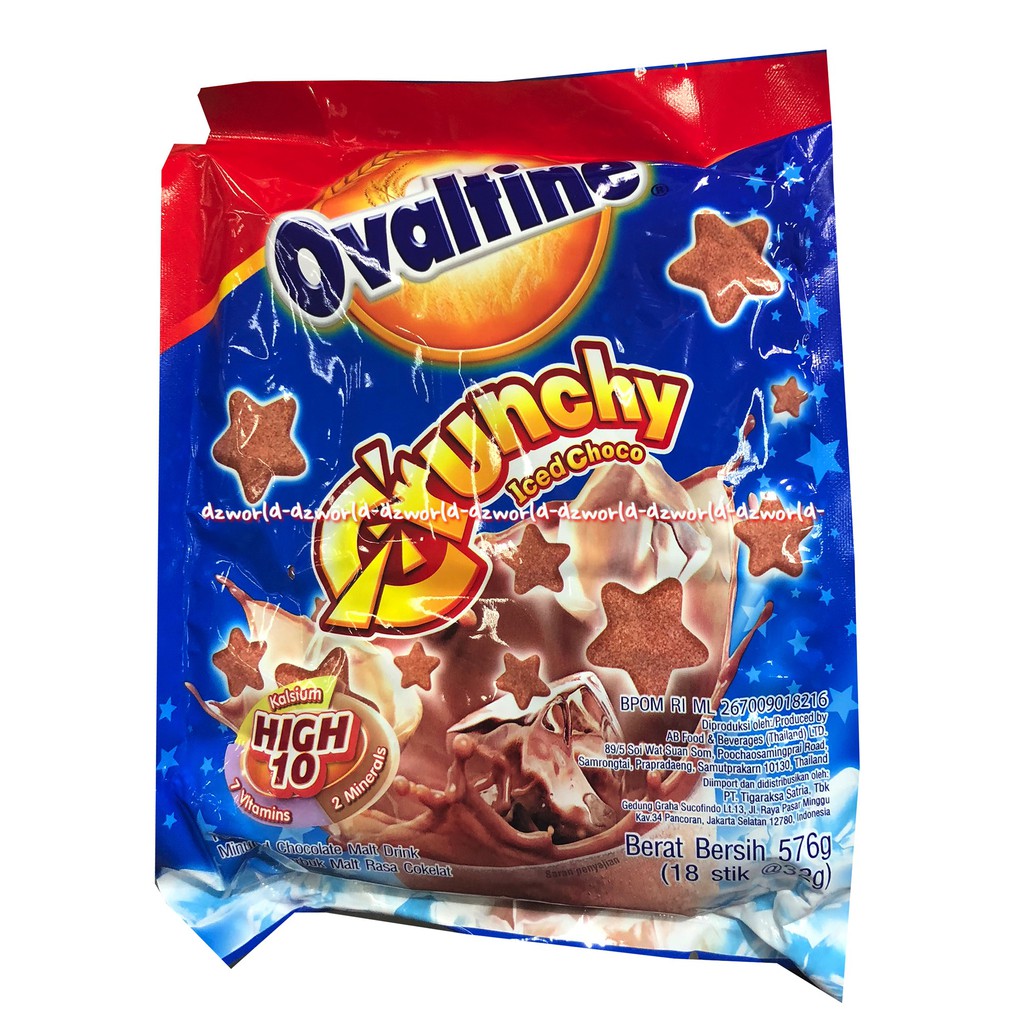 Ovaltine Crunchy Iced Choco 18 Stick Minuman Sereal Ice Cokelat Minuman Coklat Ovaltin