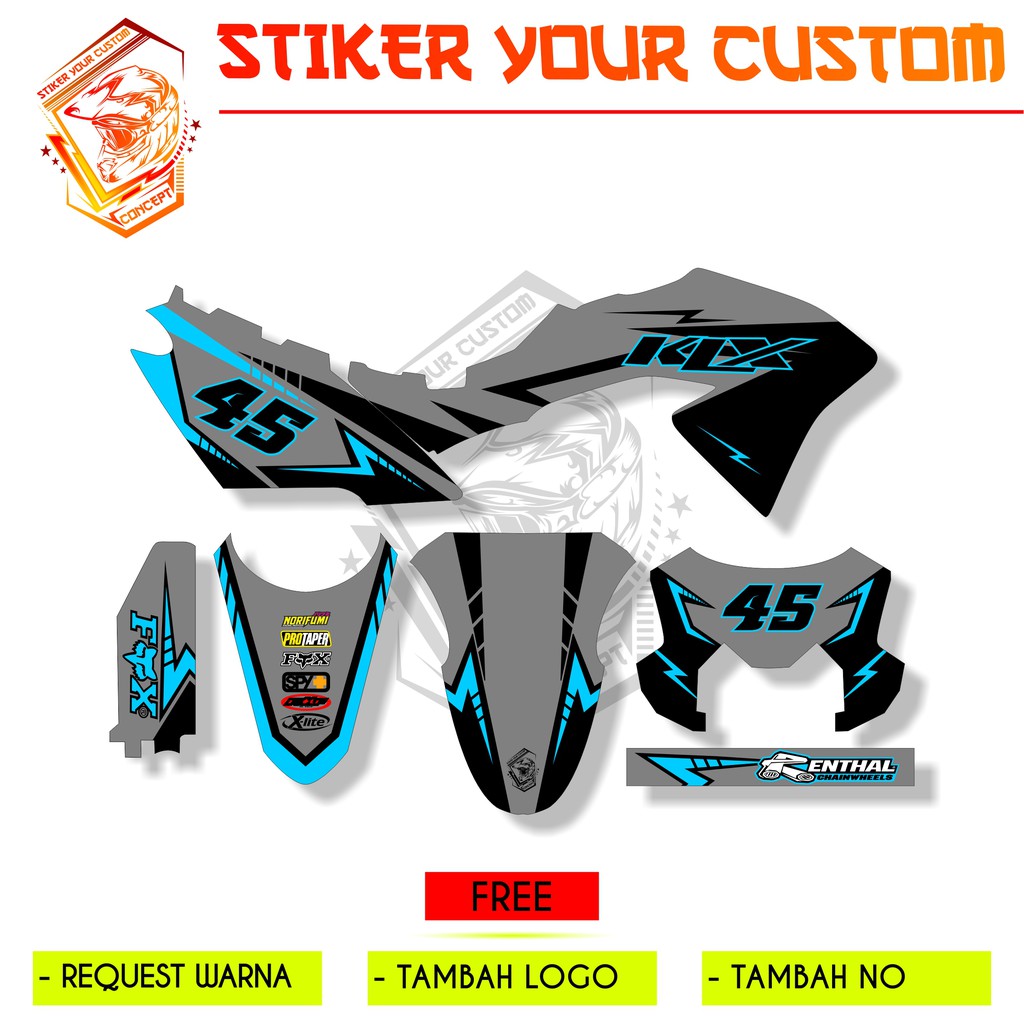 Decal stiker klx 150 bf simpel - aksesoris motor