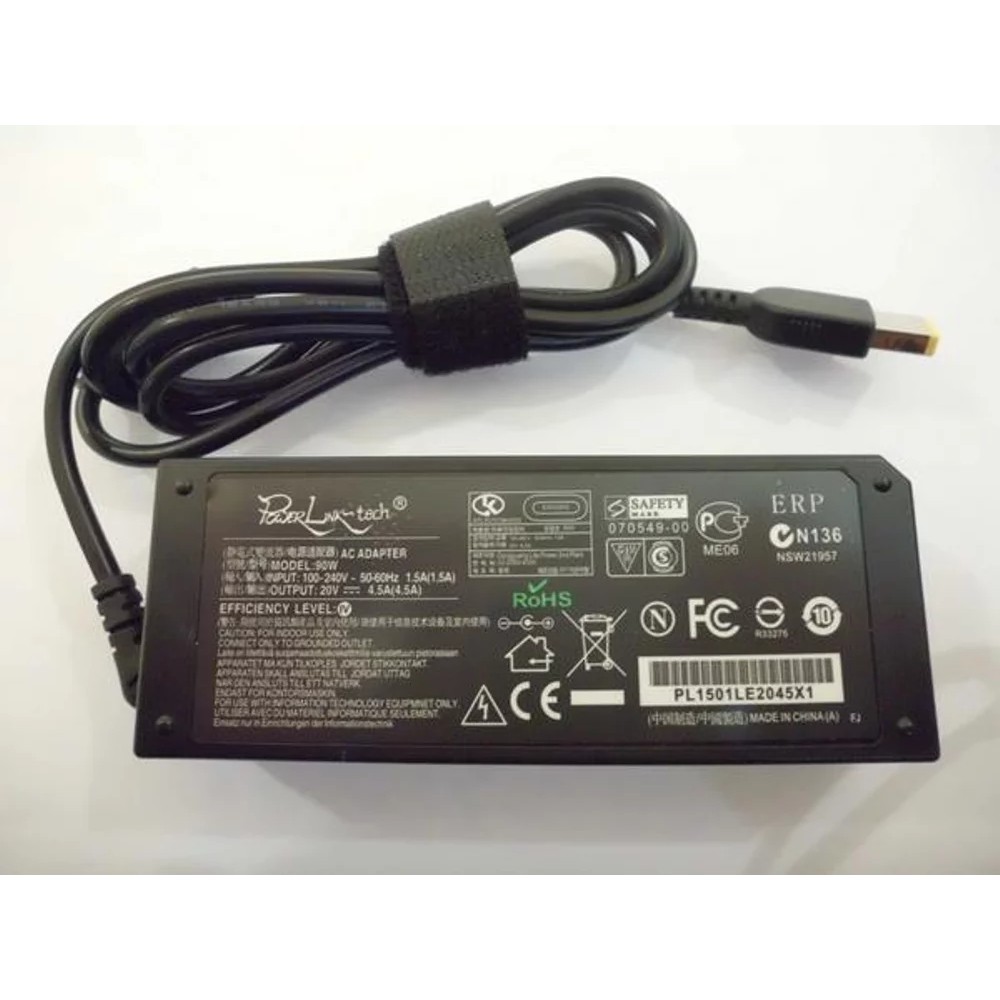 ADAPTOR CHARGER LCD LED LAPTOP LENOVO THINKPAD E431 E531 S3 S5 X1 Carbon 20V 4.5A USB JARUM KUNING