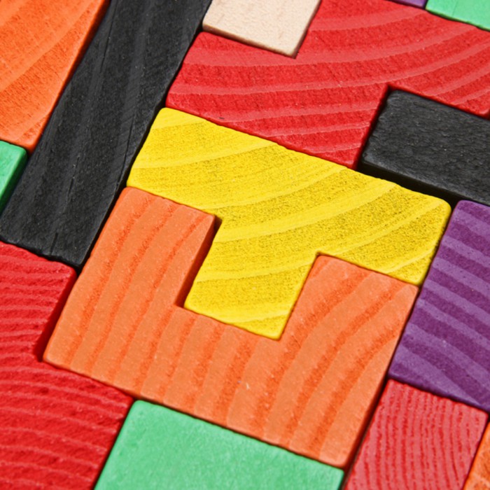 Mainan Anak Puzzle Tangram Tetris Russian Block