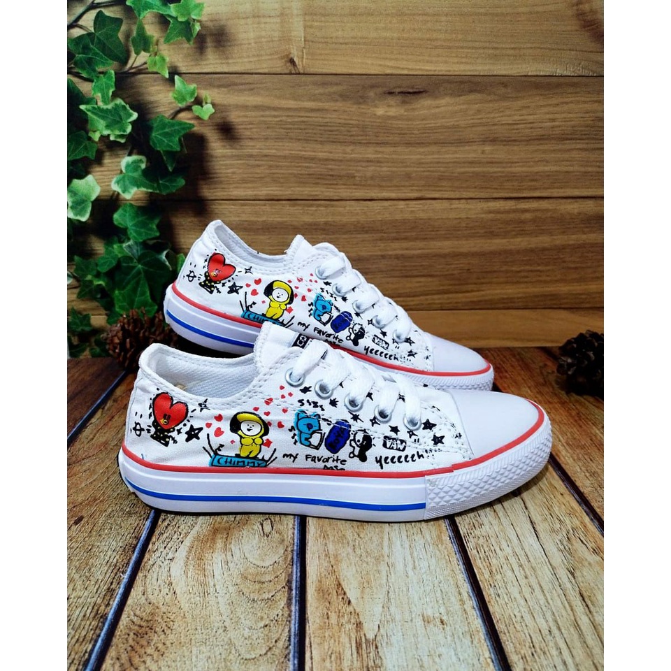 SEPATU CONVRSE BTS ANAK LAKI-LAKI DAN PEEMPUAN LOW QUALITY IMPORT