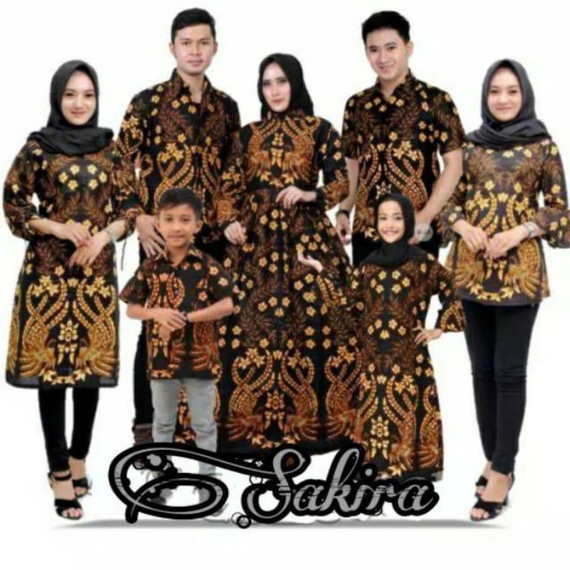 Batik Couple keluarga sania ruffle ori ndoro jowi dnt mataram Sarimbit keluarga seno biru murah