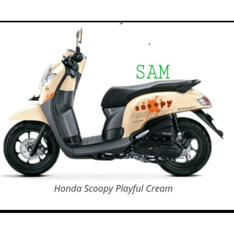 sticker stiker striping stripping honda scoopy 2017 Playfull cream original