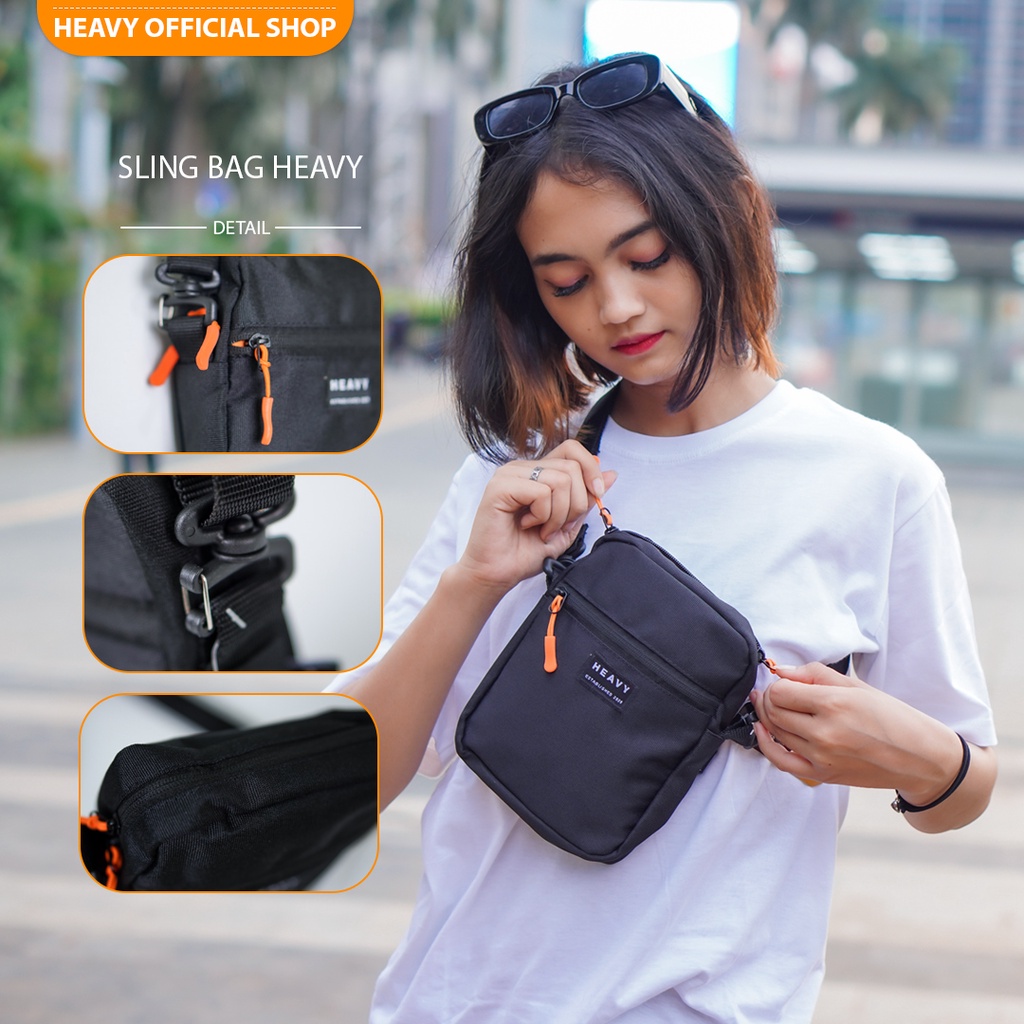 Tas Selempang Heavy Original Sling Bag Nykew Black Series