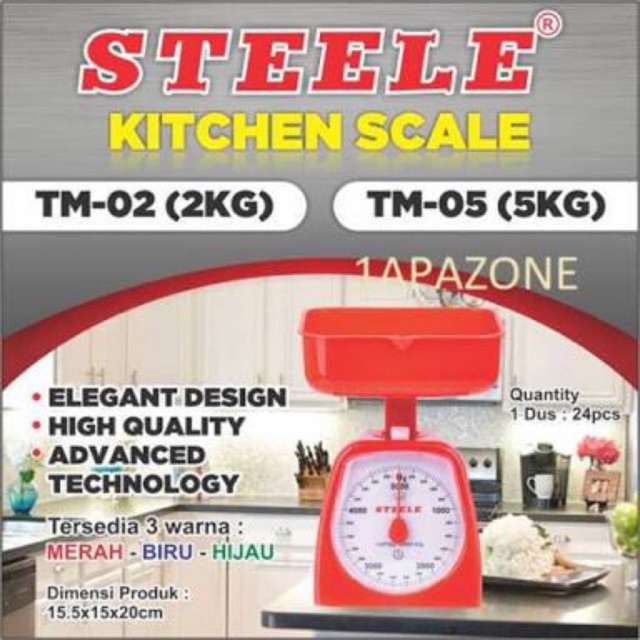 Timbangan kue serbaguna GSF / steele 2 kg / 5kg TM02 TM 02