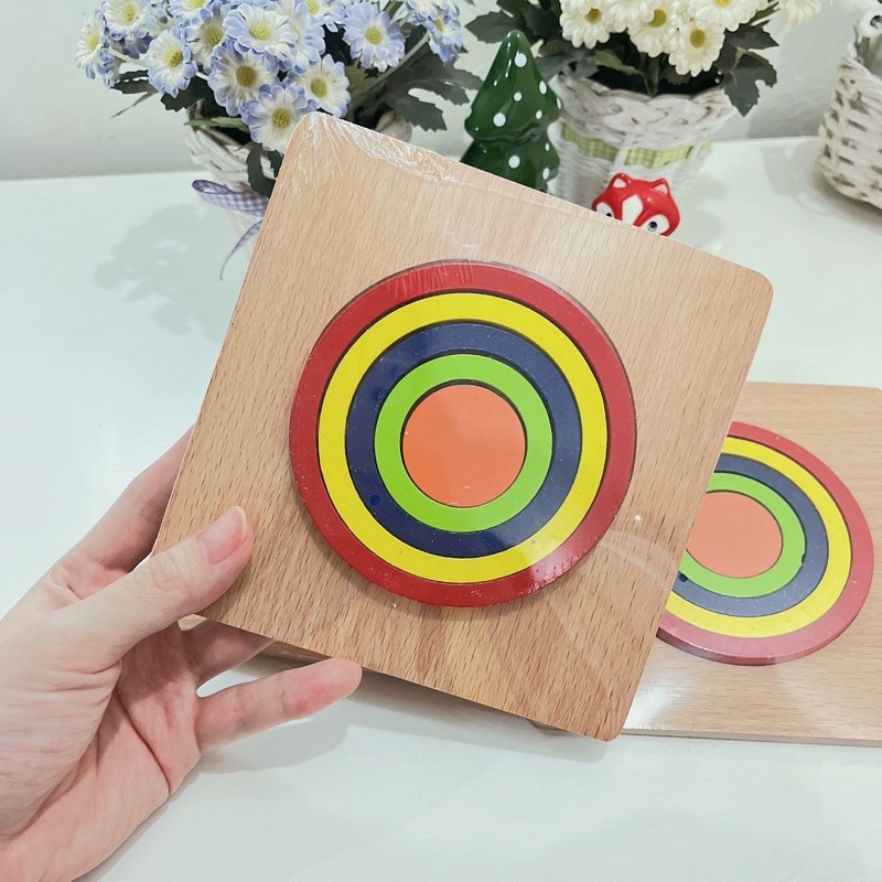 Mainan Puzzle Geometri Wooden,mengenal bentuk bahan kayu MURAH