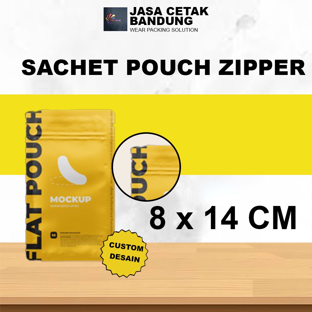 

KEMASAN CUSTOM SACHET + ZIPPER UKURAN 8X14
