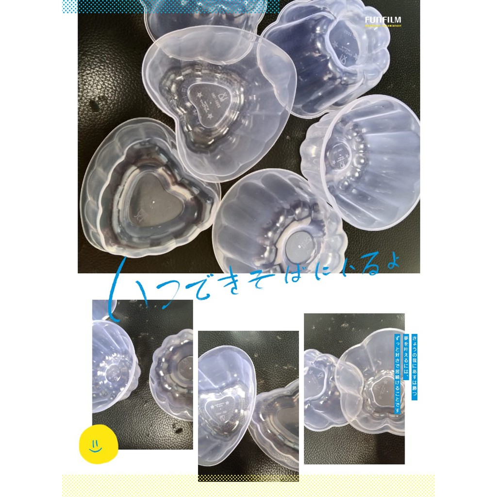 cup cetakan puding lucky star 3 motif bahan plastik
