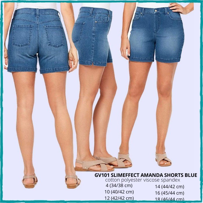 Celana Pendek Wanita Murah Gloria Vanderbilt 101 Slimeffect Amanda Shorts Navy/Blue