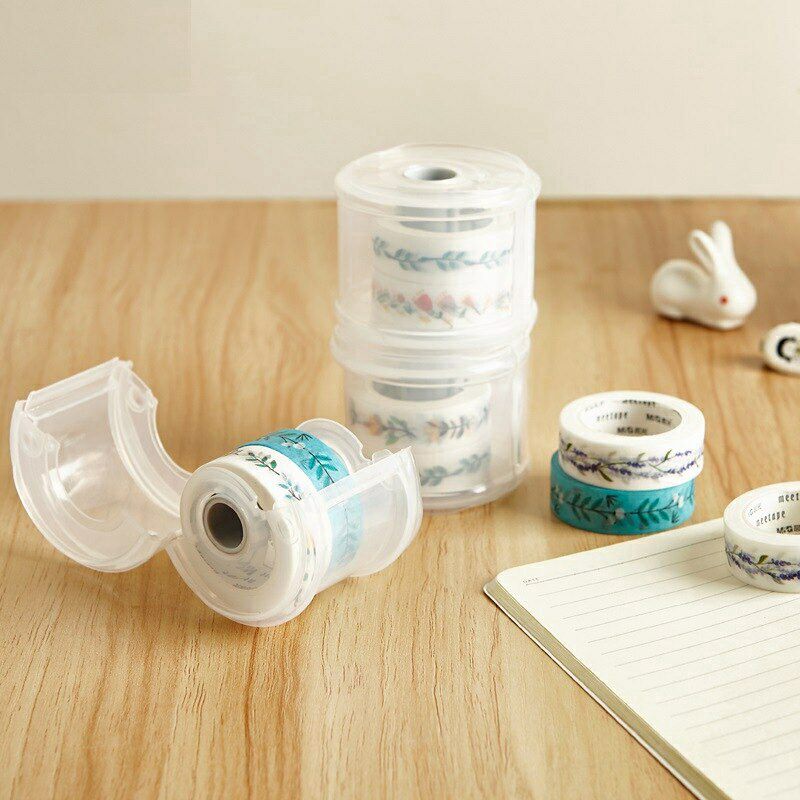 

Tempat Dispenser Container Isolasi Selotip Lucu Unik Simple Praktis Travel Portable Stationery