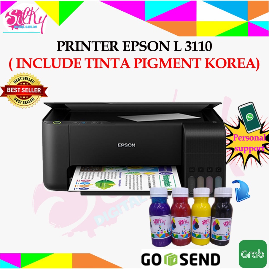 Printer Epson L3110 Tinta Pigment Korea (Scan & Copy)
