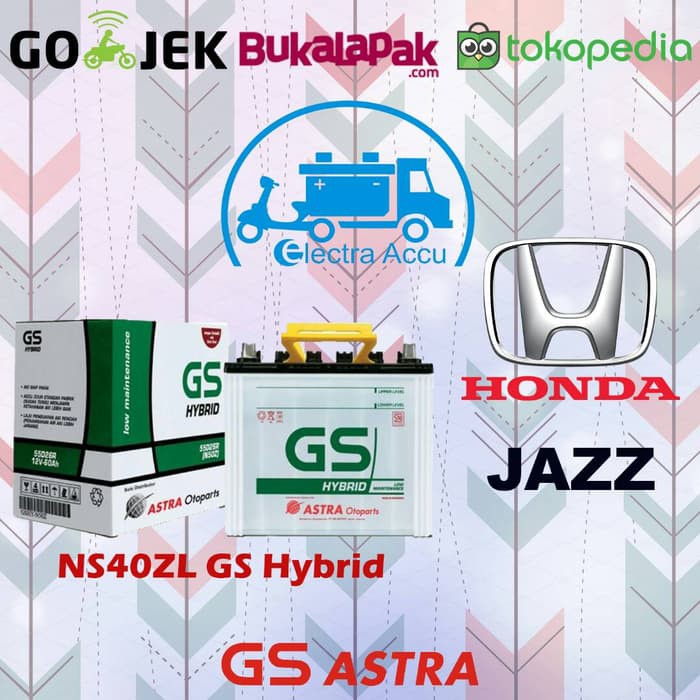 "Aki Mobil Honda Jazz NS40ZL GS Astra Hybrid Aki Basah"