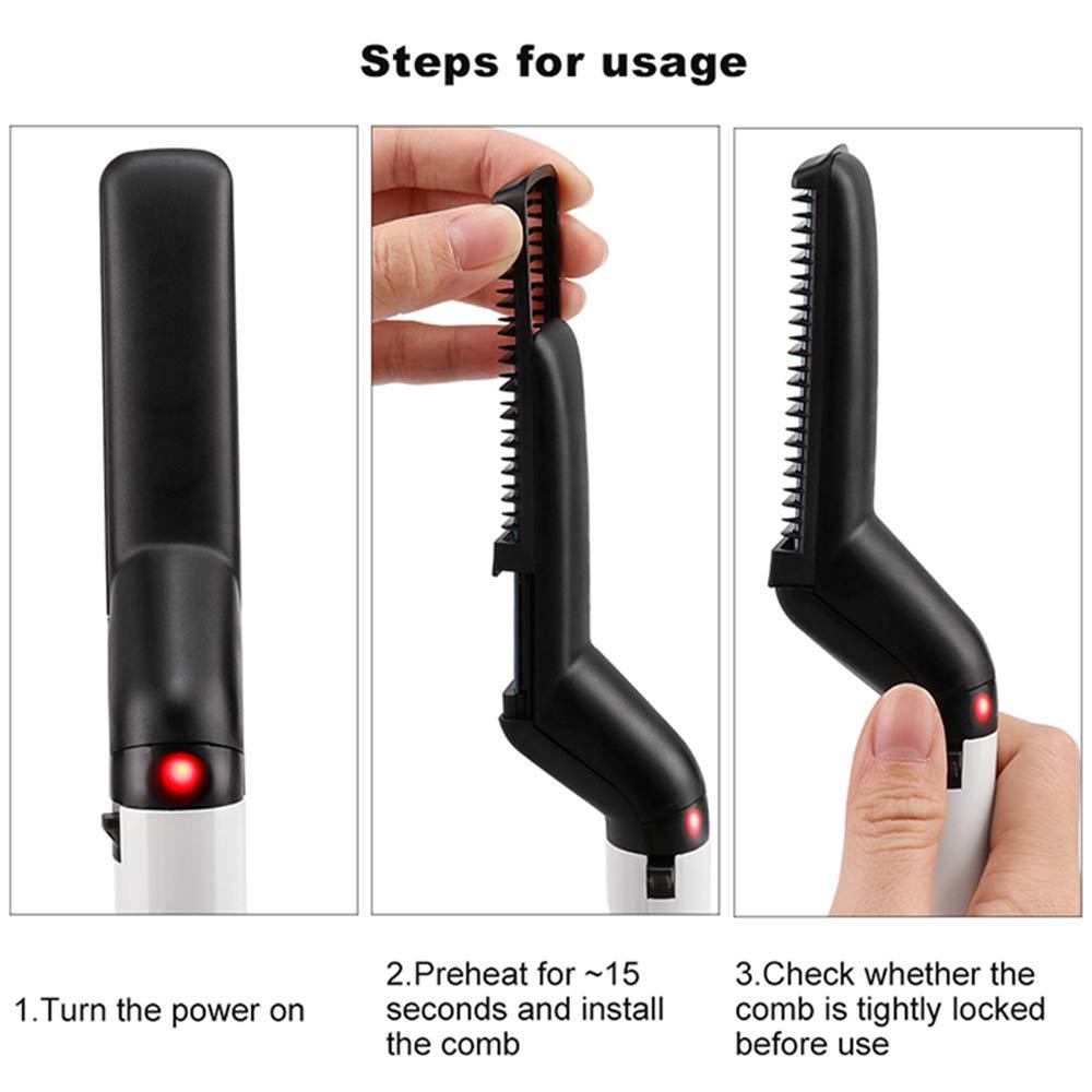 Fast Hair Styling &amp; Beard Straightener For MEN Sisir Pelurus Rambut Pria Elektrik