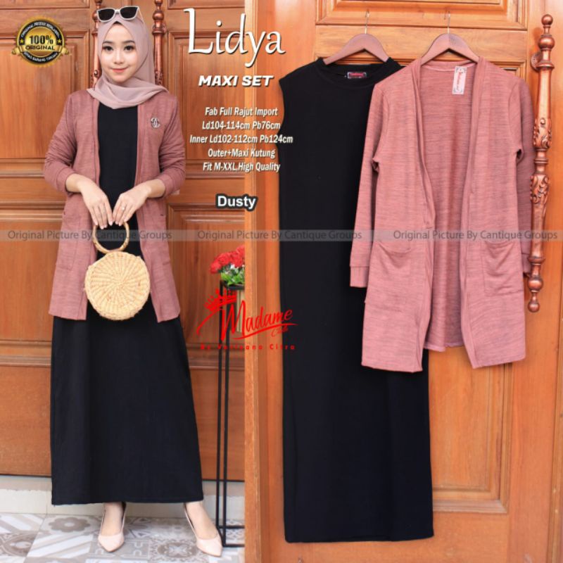 Lidya Maxy Set (Dress + Outer) by Madame