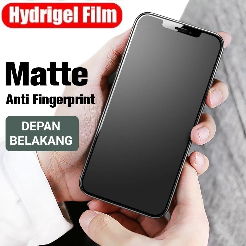 INFINIX HOT 11 HOT 11S HOT 11S NFC HOT 10 HOT 10S HOT 10 PLAY ANTI GORES HYDROGEL MATTE FULLSET ANTI MINYAK FRONT AND BACK SCREEN GUARD JELL DAN ANTI JAMUR KHUSUS BELAKANG FULL BODY 2in1 FULL COVER PRESISI