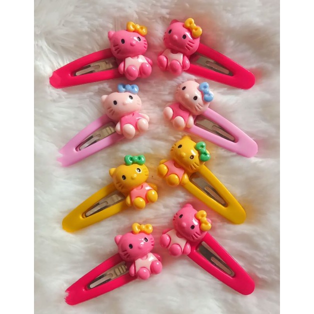 (4PCS) JEPIT RAMBUT ANAK HELLO KITTY / JEPITAN HELLO KITTY LUCU