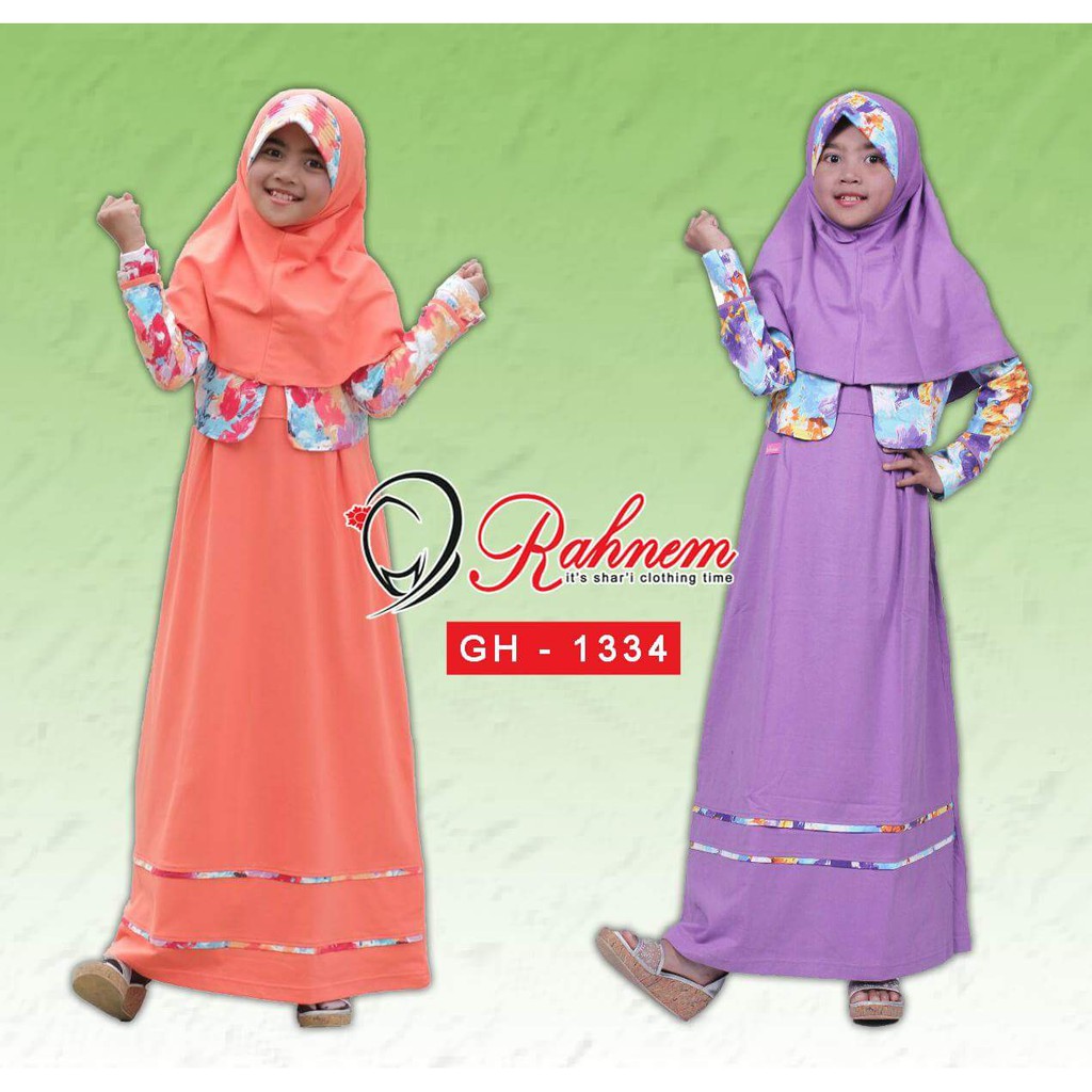 CUCI GUDANG / GAMIS  RAHNEM ANAK / ( GH - 1334 ) /FASHION MUSLIM ANAK