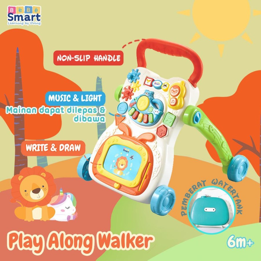 Makassar Promo! Bebe Smart Play Along Walker - Blue Shark