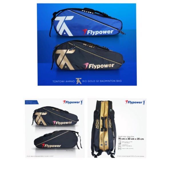 tas Flypower Rio gold tas badminton