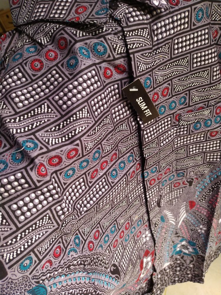 Batik Slimfit Pria Lengan Panjang Kemeja Batik Pria Slim Fit