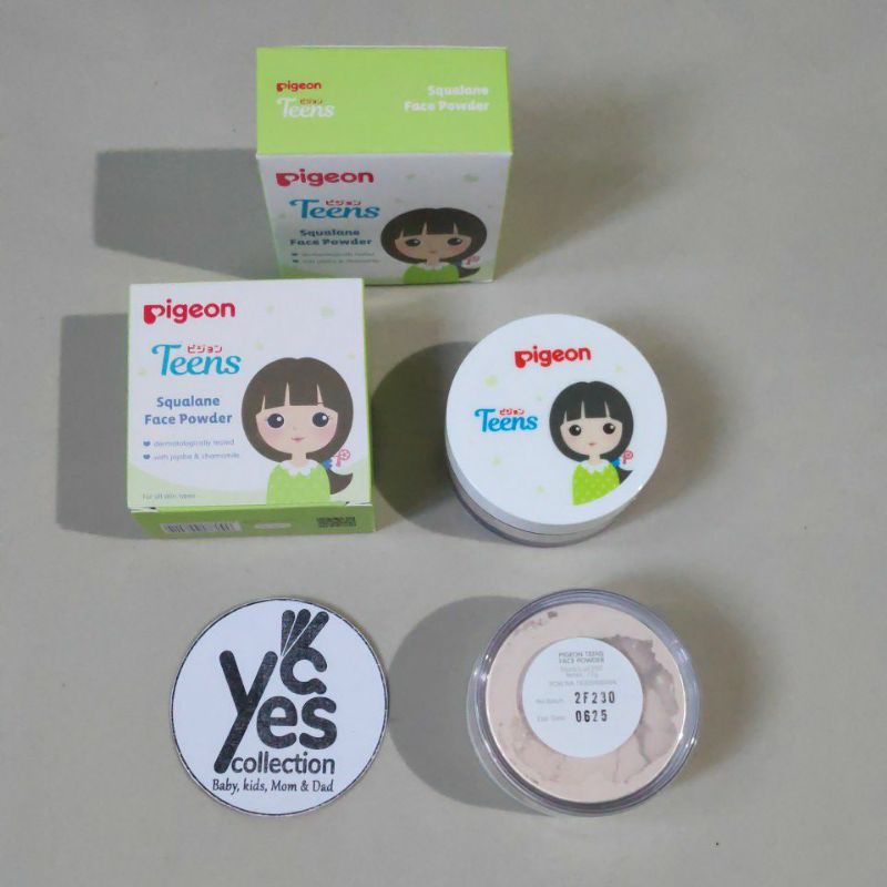 Pigeon Teens Squalane Face Powder HIJAU Bedak TABUR Anak Remaja