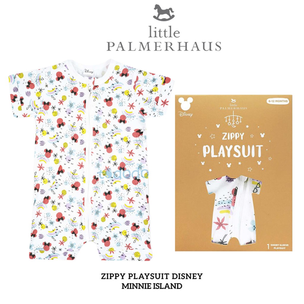 Baju Jumper Jumpsuit Bayi /Pakaian Romper Anak 6 Bulan- 3 Tahun Palmerhaus Zippy Playsuit Minnie Island