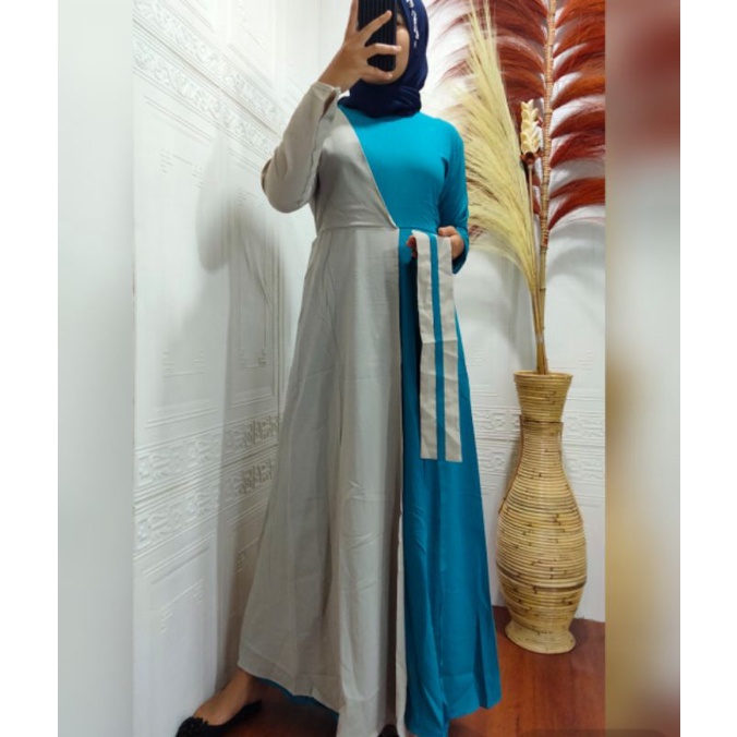 Gamis itu crepe kombinasi,Gamis Kombinasi