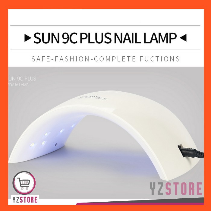 Pengering Kutek Kuku Gel Nail Art SUN9c Plus Manicure Lampu LED UV 36W EU Plug Adaptor YZ25