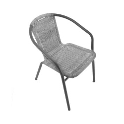 soleil kursi teras / CHAIR STEEL WICKER HONEY BROWN / kursi coffe / kursi taman / kursi outdoor