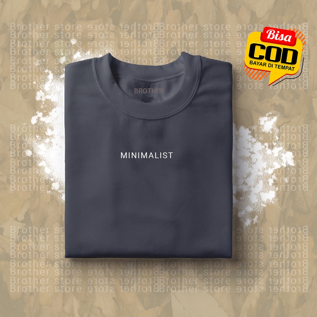 Brother store Kaos Distro Pria Articlel Minimalist KAOS TEXT White Premium