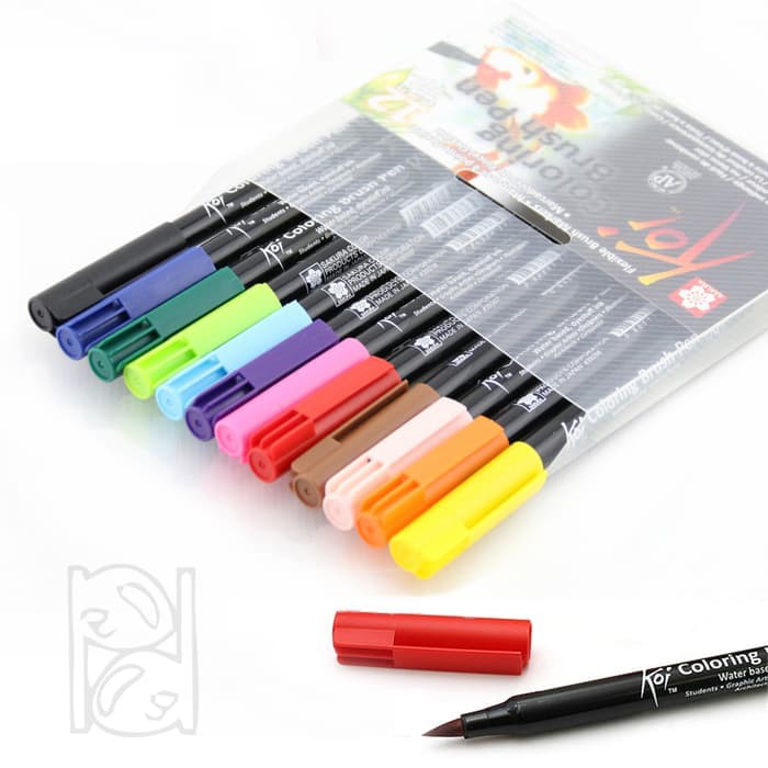 

SAKURA KOI COLORING BRUSH PEN - 12 color basic set