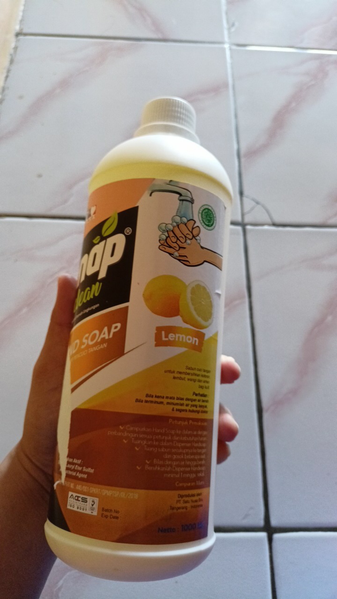 Sabun Cuci Tangan / Hand Wash / Hand Soap | Snap Clean - 1 Liter