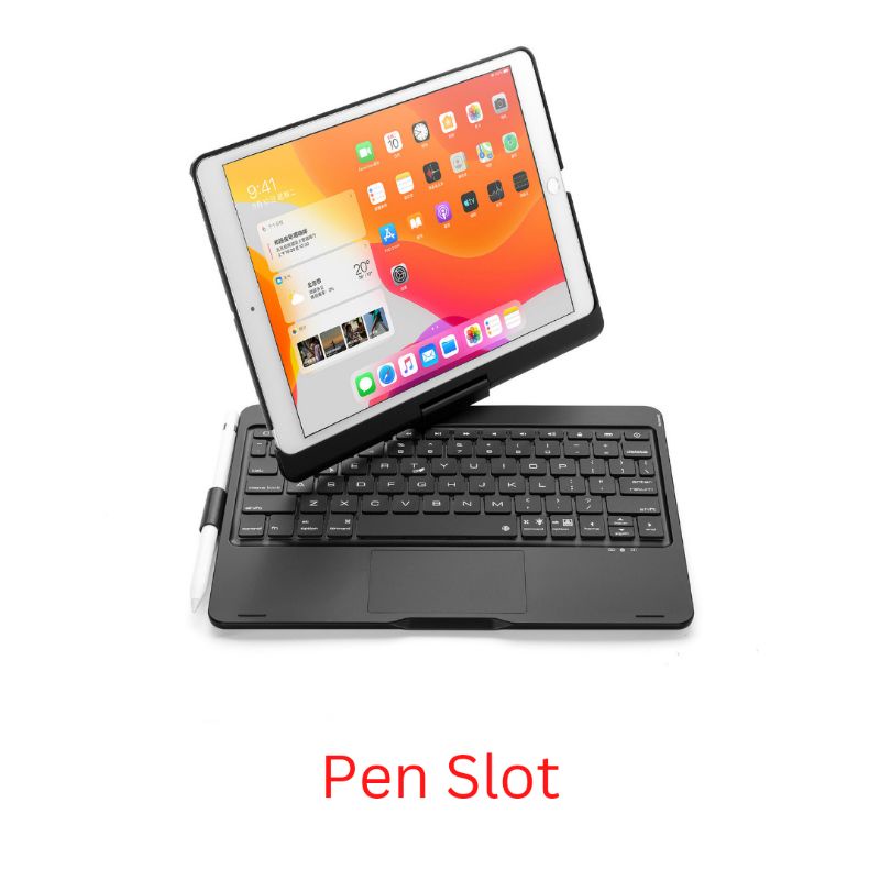 Magic Keyboard Ipad dengan RGB Backled 360 Foldable Smart Keyboard with Touchpad for Ipad 10.2 Gen 7 8 9 10.5 Inch