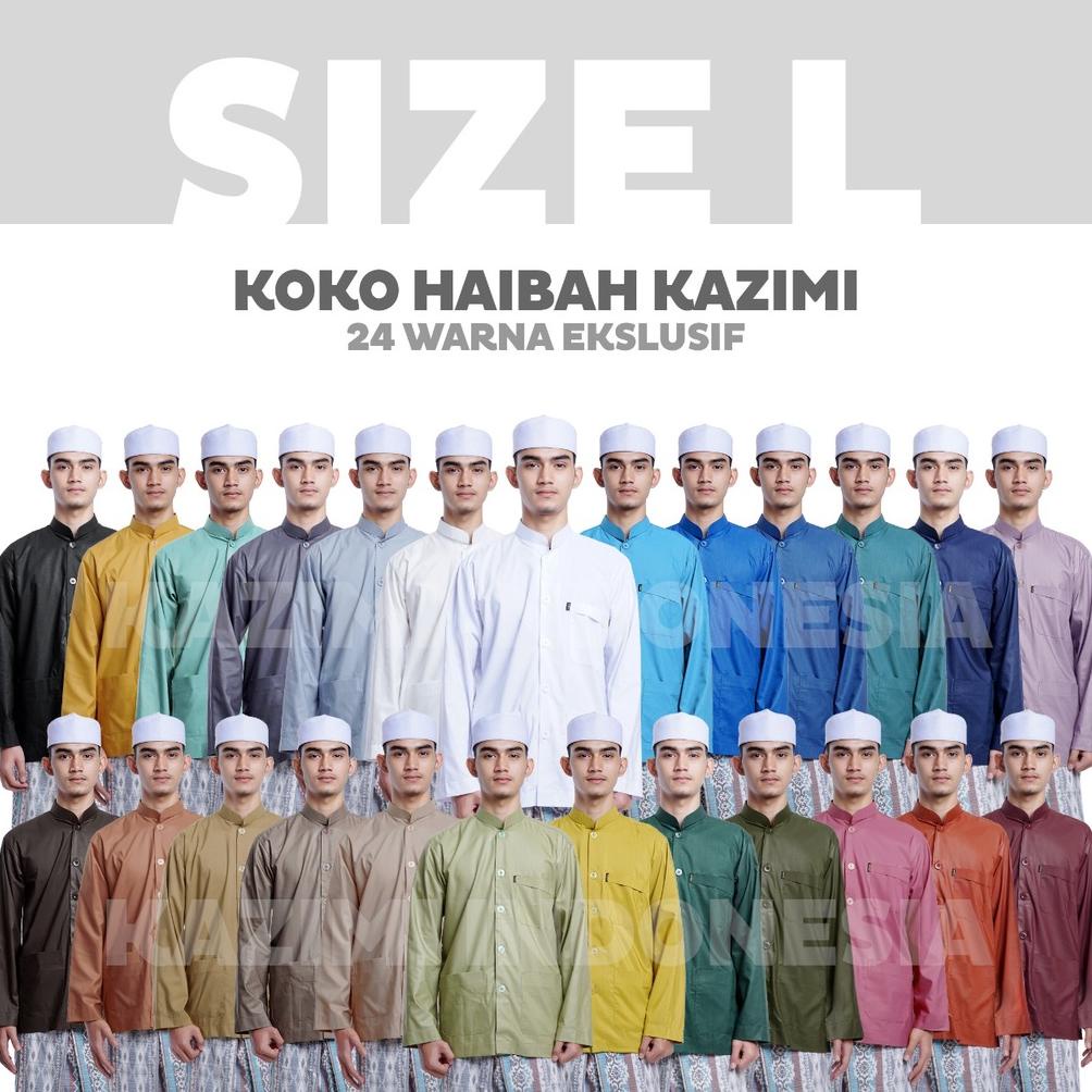 BISA COD [BEST SELLER]  Ukuran L Koko Haibah KAZIMI  Putih Natural Ivori Abu Paris Slate Aquamarine 