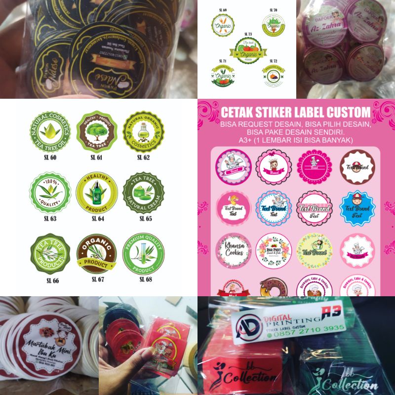 

Cetak stiker a3+ label kemasan custom makanan + custom minuman