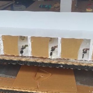 Box Charger Hp Bahan Akrilik 3 pintu