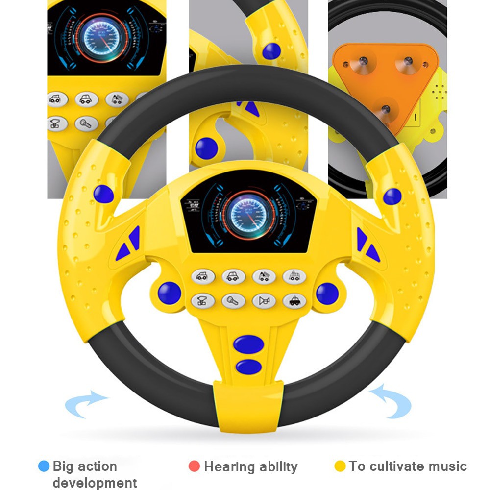 Mainan Setir Setiran Mobil Anak Ada Lampu dan Suara Steering Whell Toys