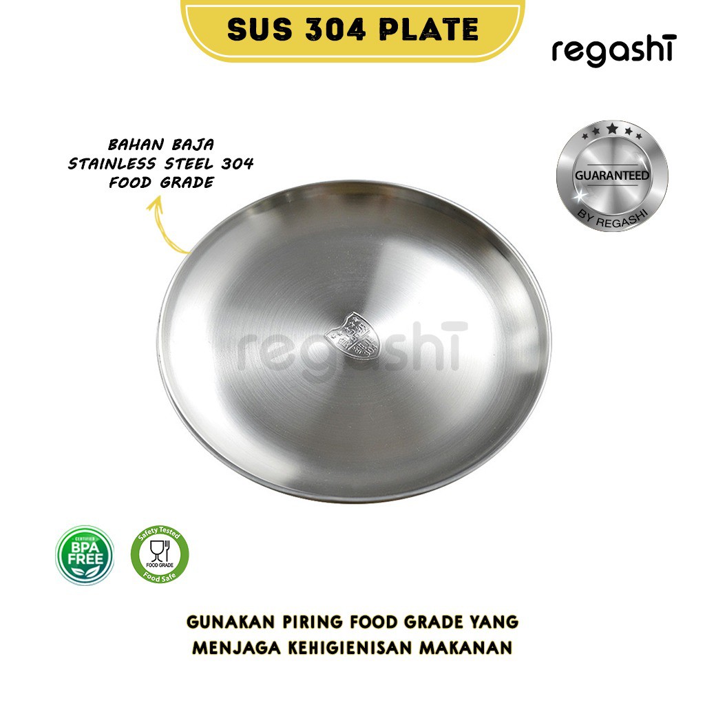 Regashi Piring Dapur Anti Karat Dan Food Grade Stainless Steel Sus 304 Plate